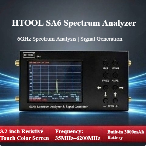 Signal Generator Spectrum Analyzer - Analisador de Espectro Portátil 35MHz‑6.2GHz Gerador